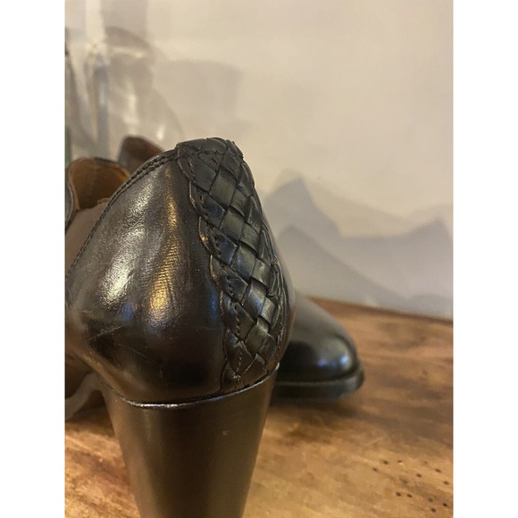 New Ariat 'Geneva' Women's Black Leather Ankle Boots Bootie Sz 10 Slip-on Heeled - Picture 6 of 8